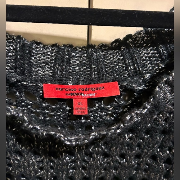 Narciso Rodriguez for Design Nation Women's Sweater Size XL Black & White - Picture 5 of 8